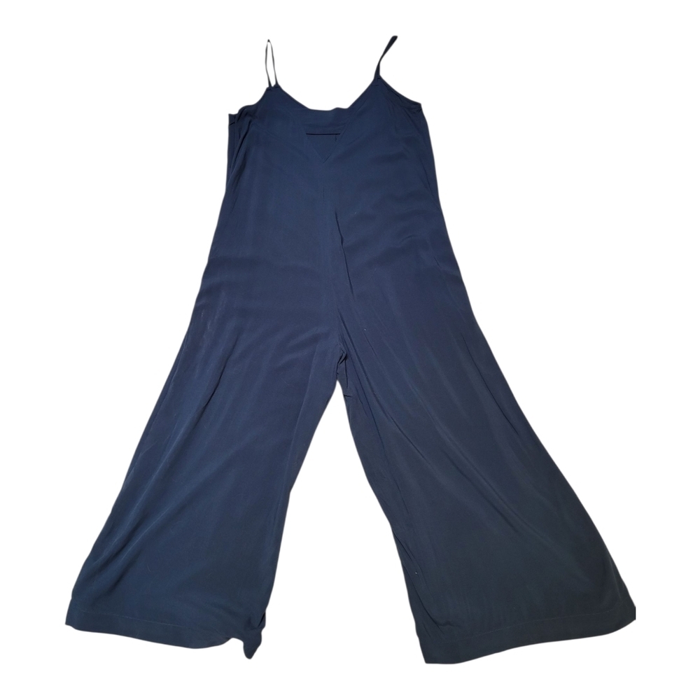 LOFT Blue Petite Spaghetti Strap Jumpsuit with Wide-Leg Design - Size XSP - Picture 2 of 6